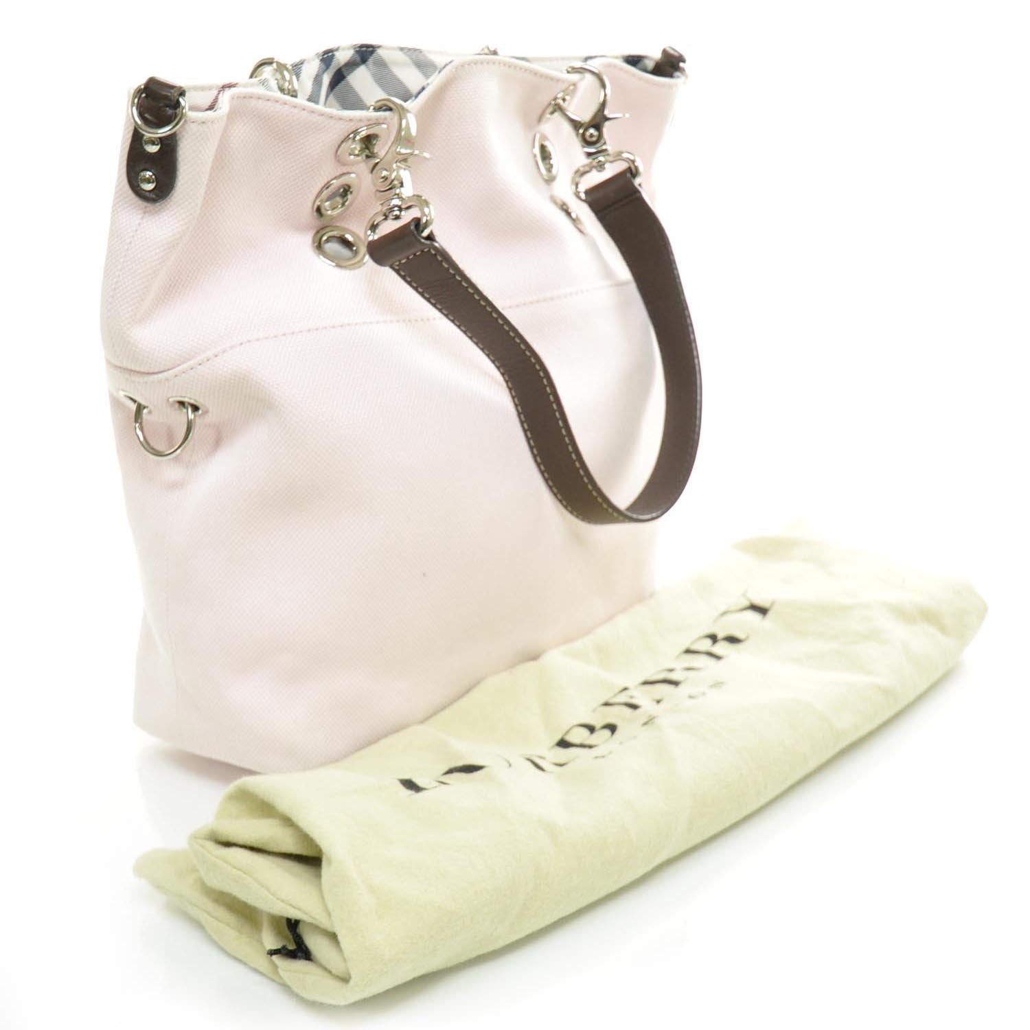 Burberry Canvas Large Tote Pink 3 of 10