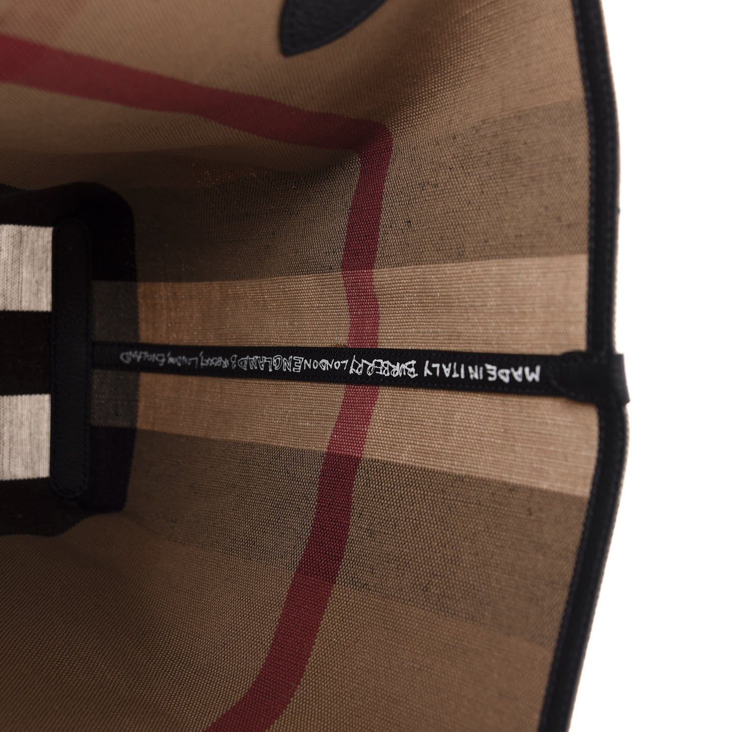 Burberry Coated Canvas Mega Check Medium Doodle Tote Black 8 of 9