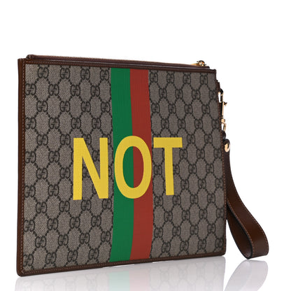 Gucci GG Supreme Monogram Fake/Not Interlocking G Documents Holder Beige Brown Sugar 3 of 10