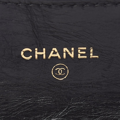 Chanel Aged Calfskin Quilted Reissue Flap Card Holder Black 6 of 9
