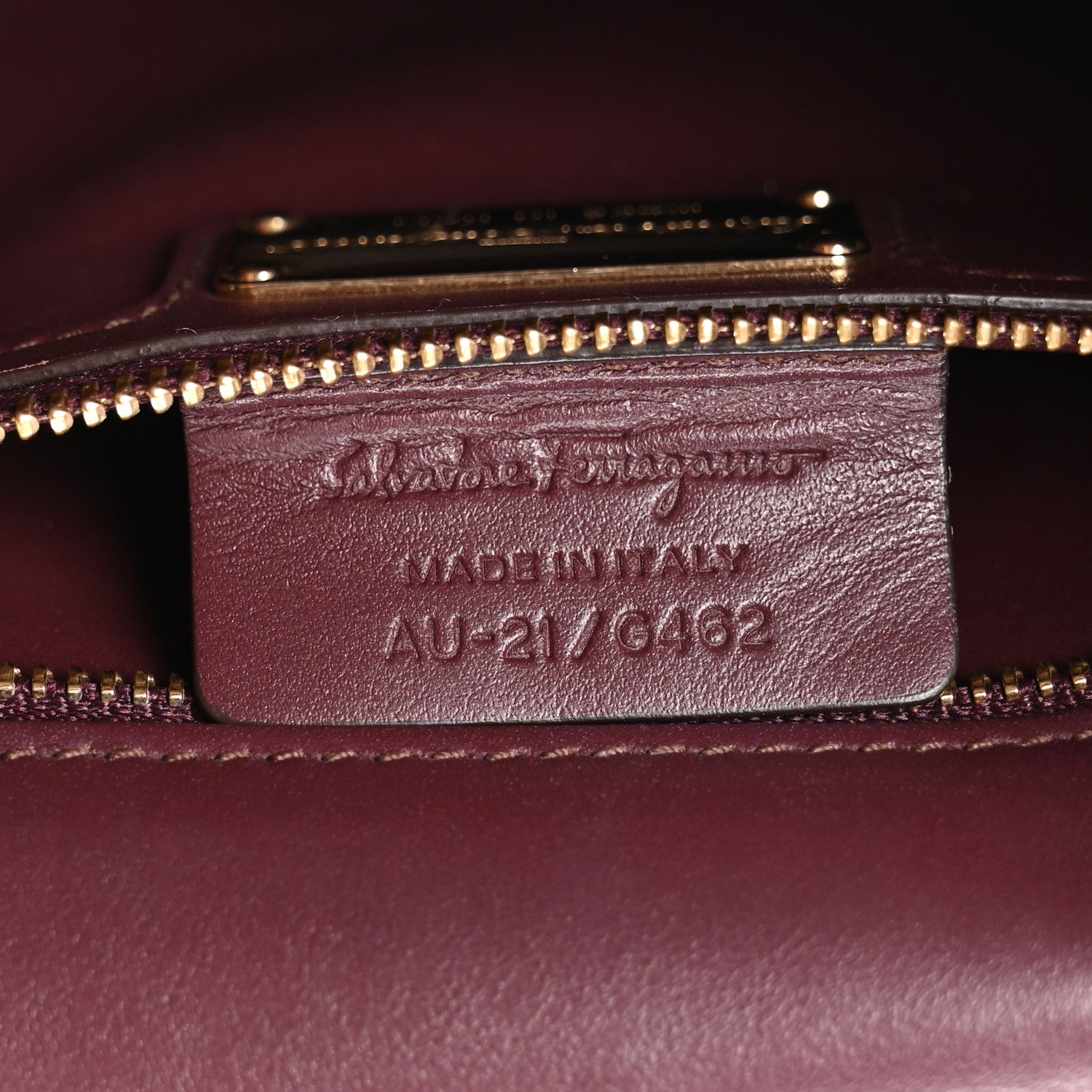Salvatore Ferragamo Pebble Calfskin Ginny Vara Bow Shoulder Bag Burgundy 7 of 10