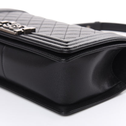 Chanel Caviar Quilted Medium Boy Flap Black 9 of 10
