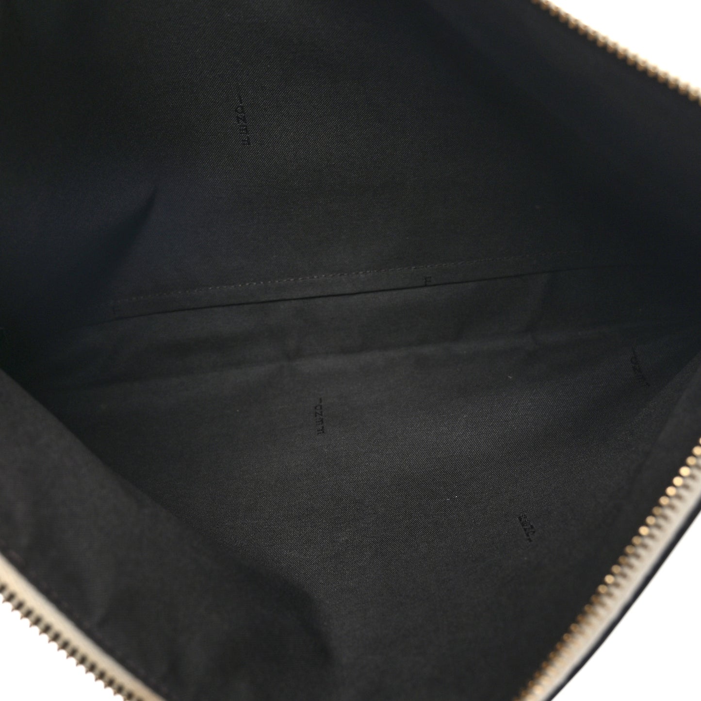 Vitello King Logo Embossed Large Flat Pouch White Ice