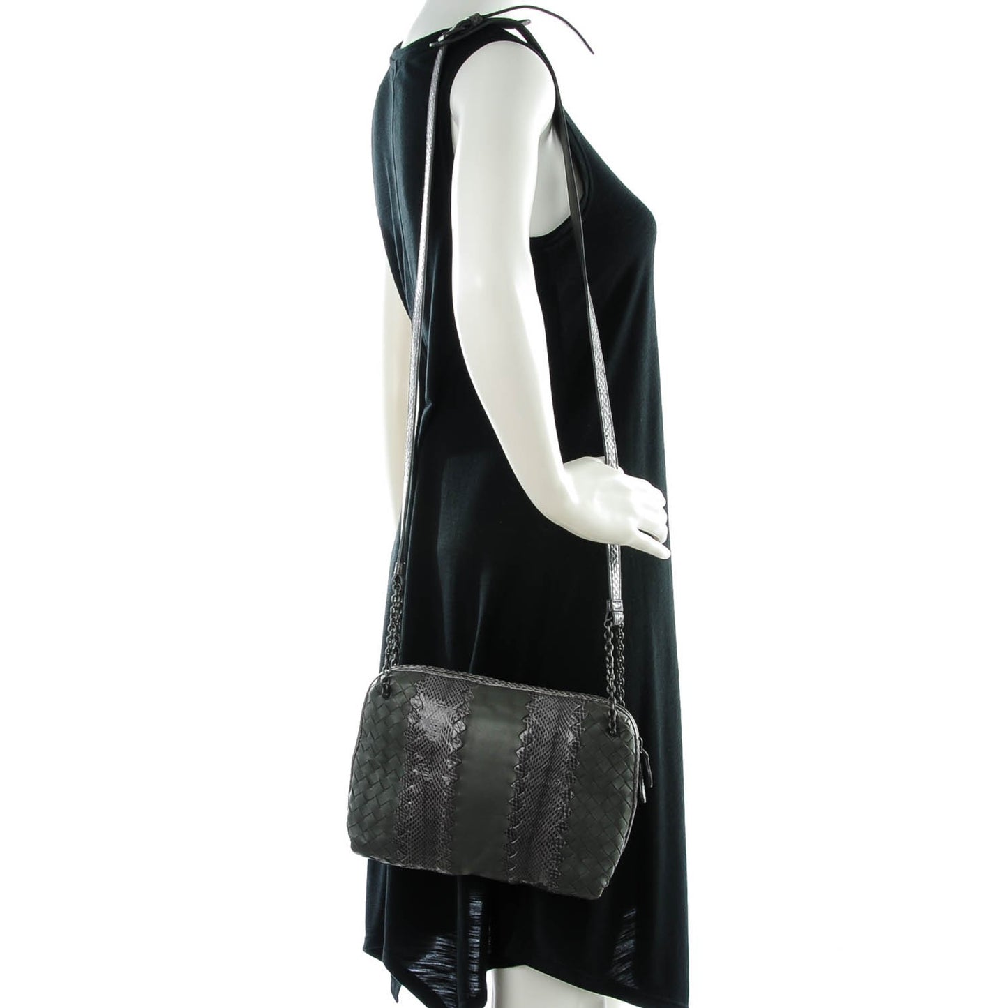 Nappa Intrecciato Ayers Crossbody Messenger New Light Grey