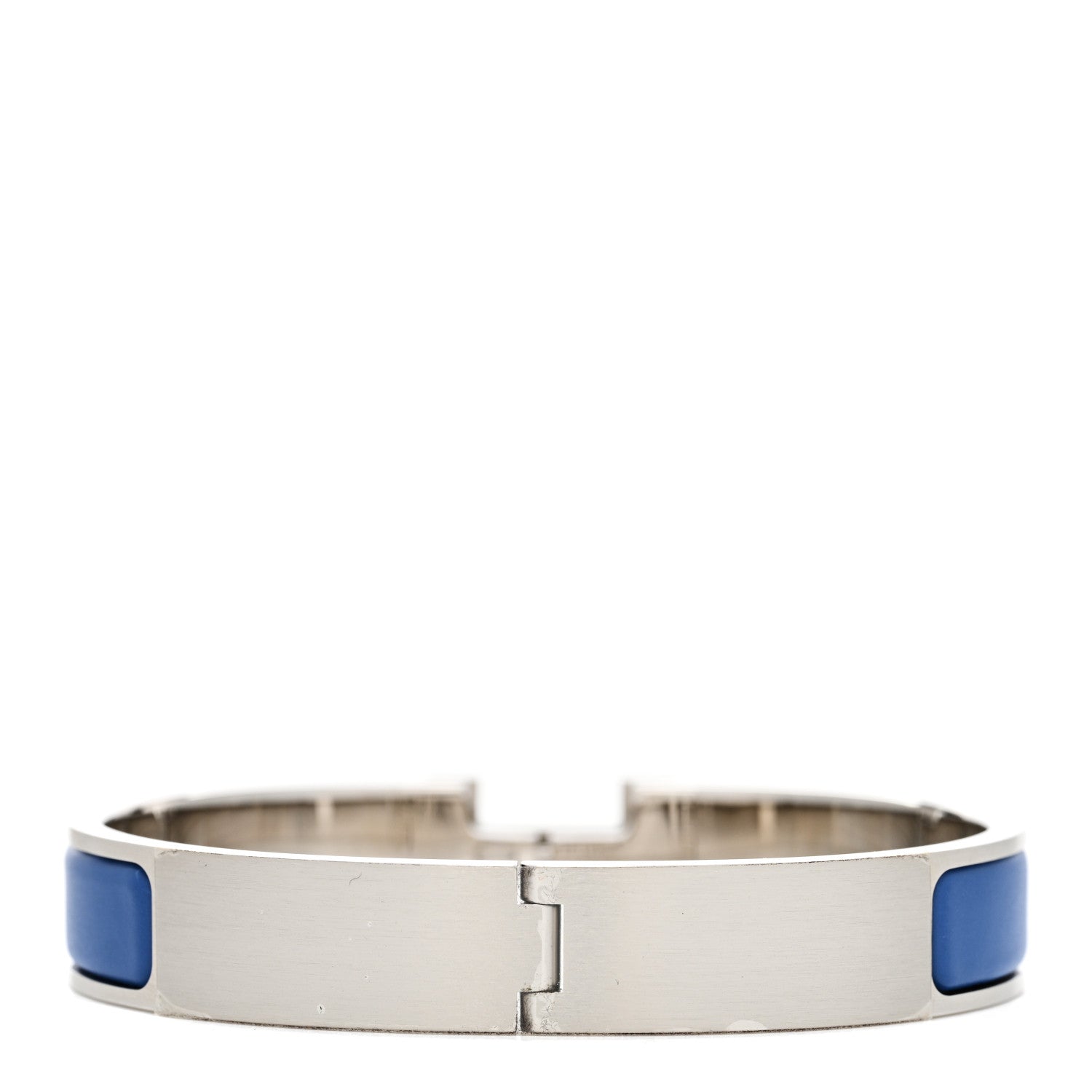 Hermes Matte Enamel Narrow Clic Clac HH Bracelet T5 Bleu Mediterranean 3 of 5
