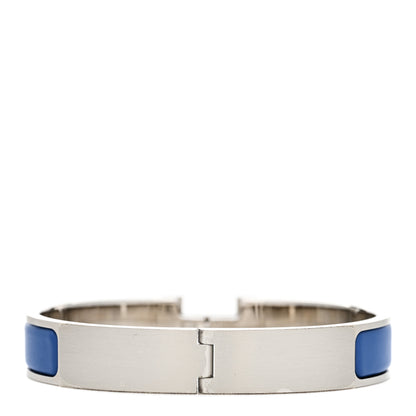 Hermes Matte Enamel Narrow Clic Clac HH Bracelet T5 Bleu Mediterranean 3 of 5