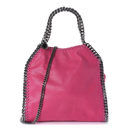 Stella McCartney Shaggy Deer Mini Falabella Fold Over Tote Hot Pink 1 of 9