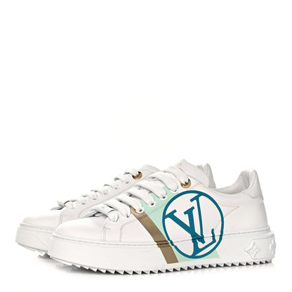 Louis Vuitton Monogram Time Out Sneakers 37.5 White Vert 3 of 7