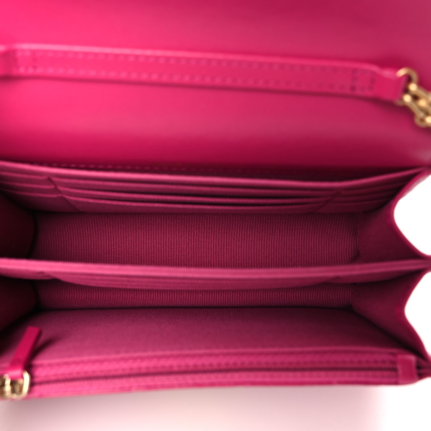 Chanel Aged Calfskin Quilted Mini Reissue Wallet On Chain WOC Fuchsia 5 of 10