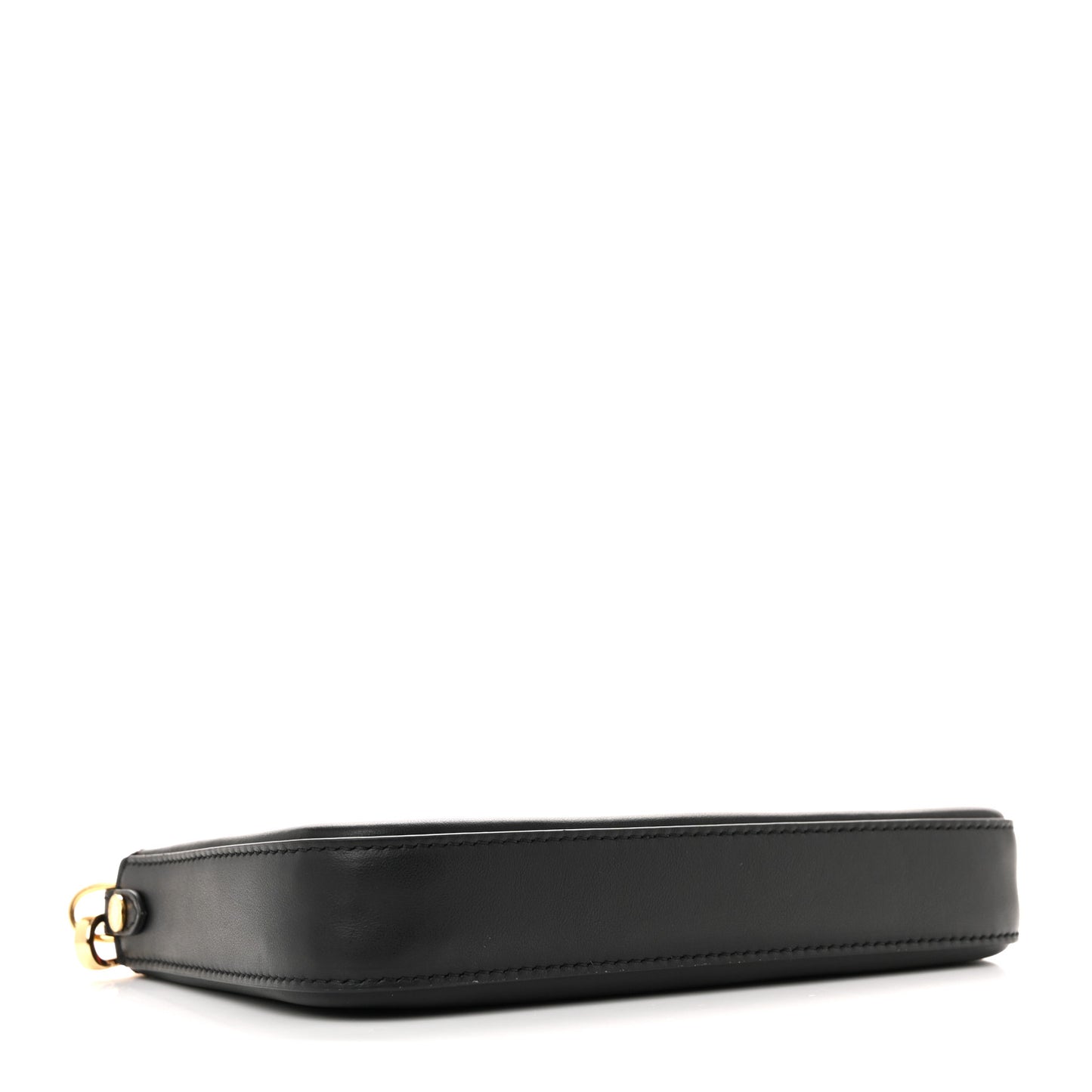 Vitello Dolce Elite Monster Eyes Bi-Color Baguette Pouch Black Yellow