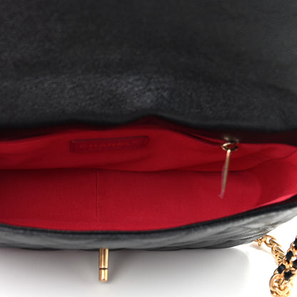 Chanel Shiny Caviar Quilted Large Chain Melody Flap Black 5 of 11