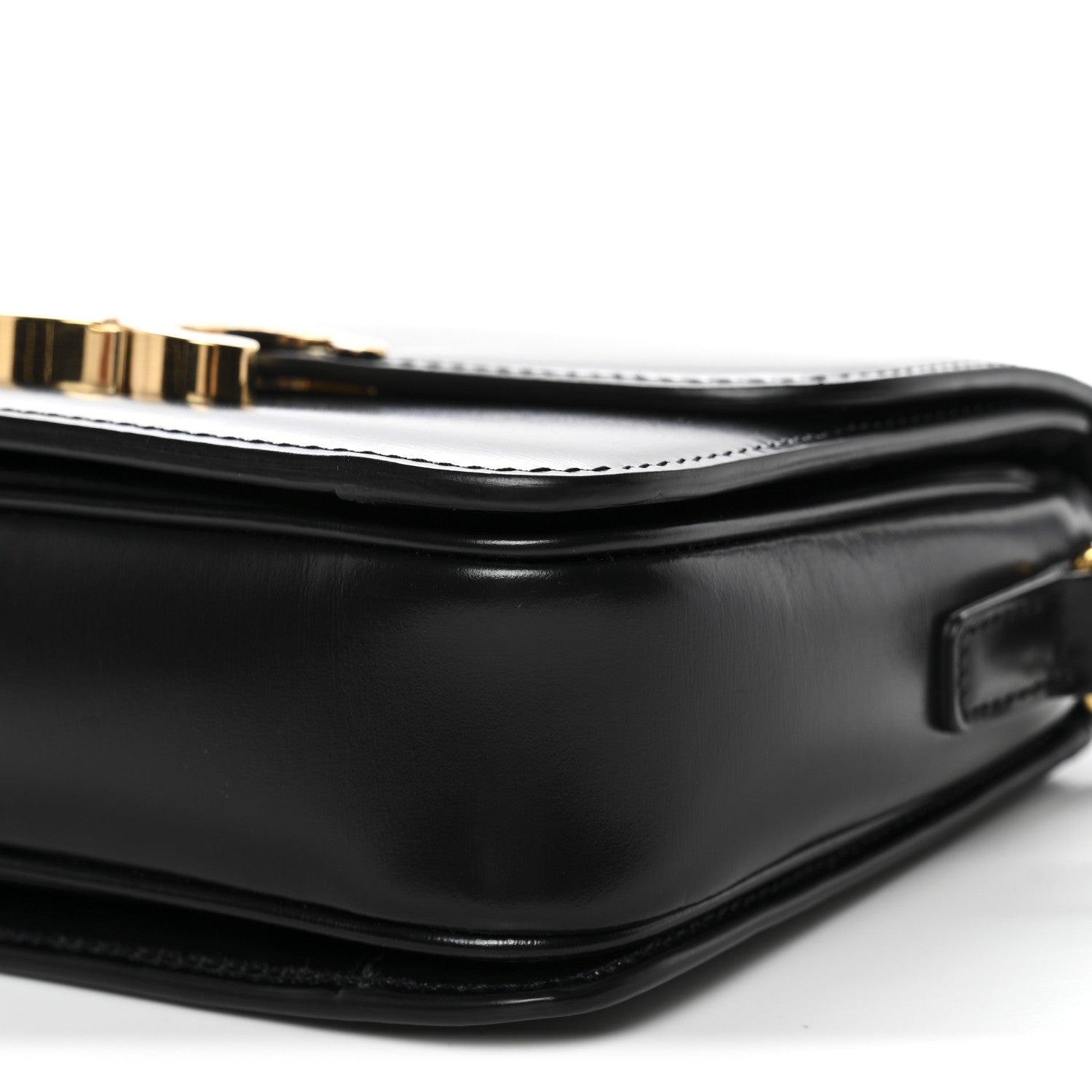 Celine Shiny Calfskin Teen Triomphe Black 9 of 10