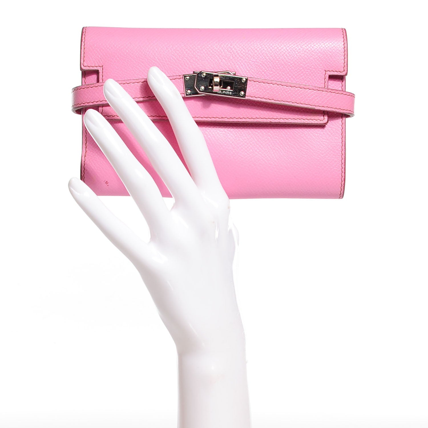 Hermes Epsom Medium Kelly Wallet 5P Pink 2 of 15