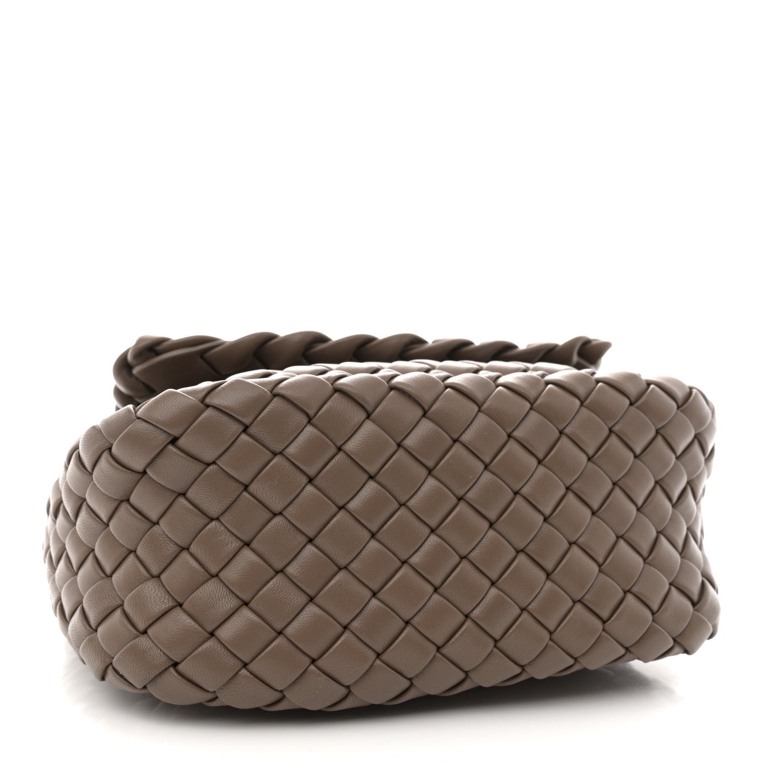 Bottega Veneta Nappa Intreccio Mini Cobble Shoulder Bag Taupe Grey 4 of 10