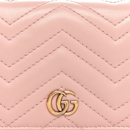 Gucci Calfskin Matelasse GG Marmont Card Case Wallet Perfect Pink 8 of 10