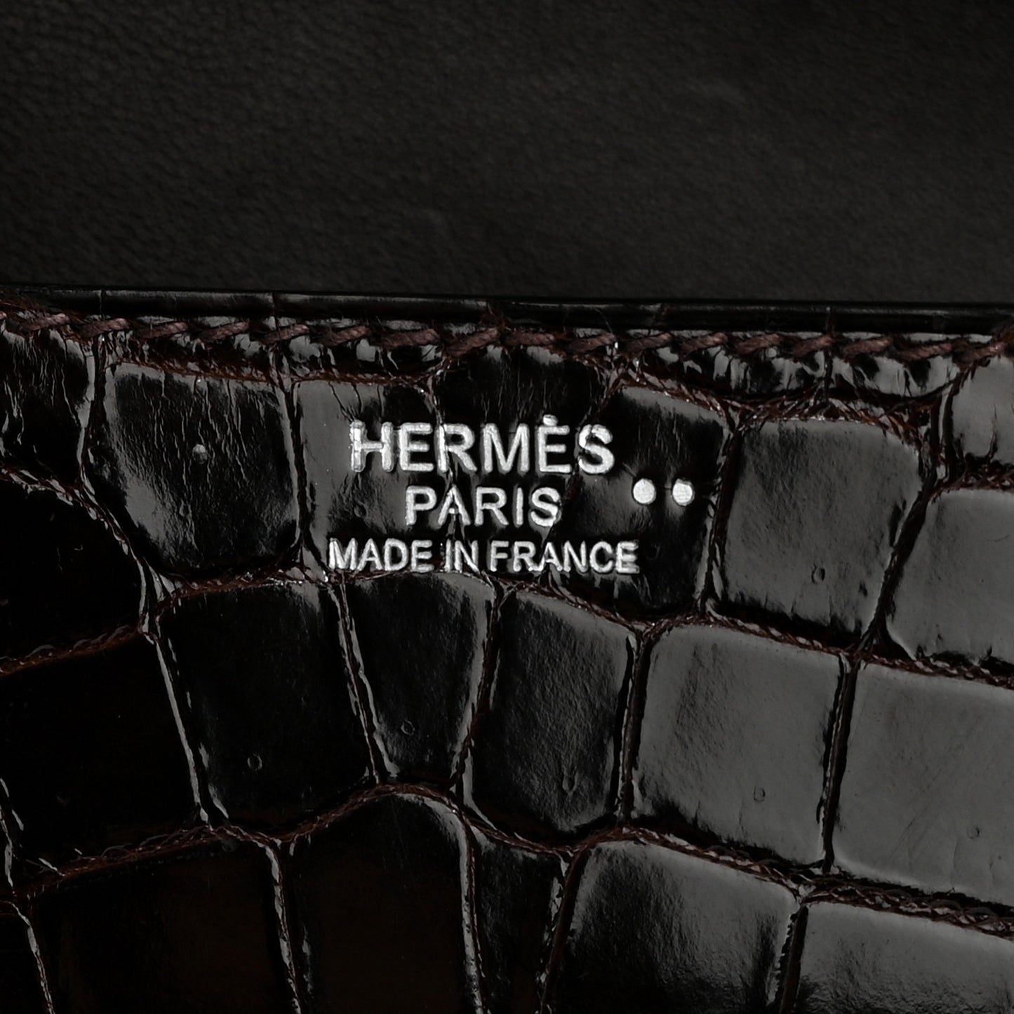 Shiny Niloticus Crocodile Egee Clutch Havane