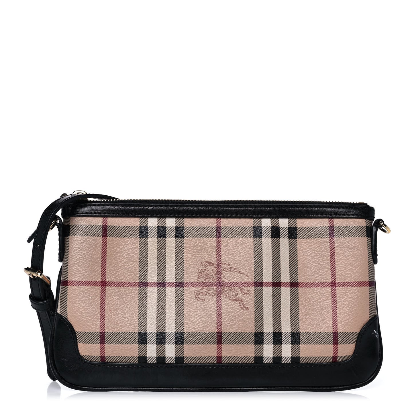 Haymarket Check Small Peyton Crossbody Clutch Bag Black