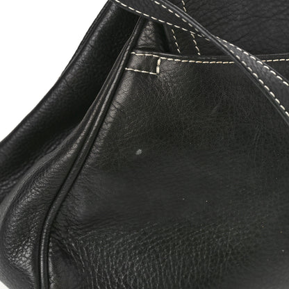 Christian Dior Calfskin Saddle Top Handle Satchel Black 10 of 10