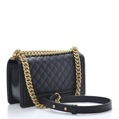 Chanel Caviar Quilted Medium Boy Flap Black 3 of 14