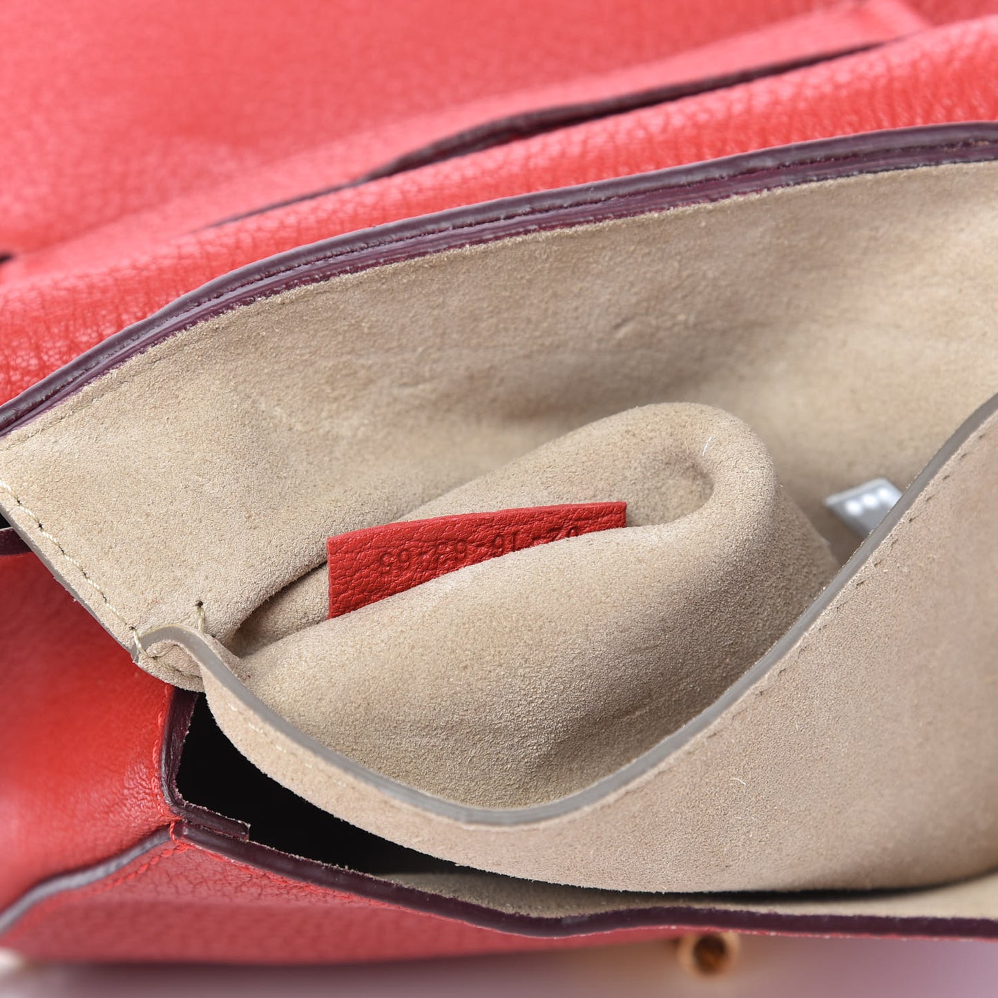 Grained Lambskin Mini Drew Shoulder Bag Plaid Red