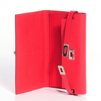 Hermes Epsom Kelly Tri-Fold Wallet Rouge Vif 10 of 15