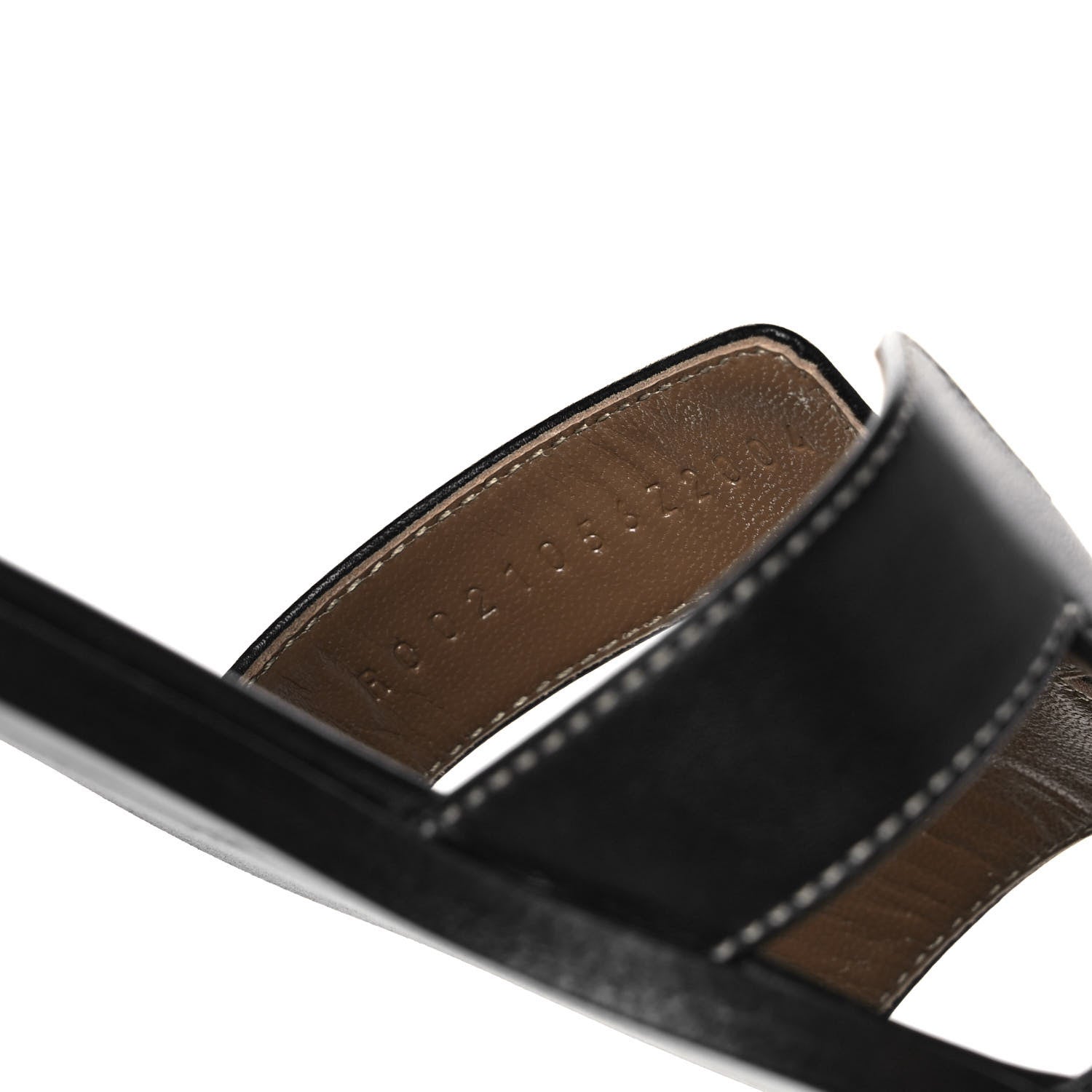 Hermes Box Calfskin Oran Sandals 36 Black 8 of 9