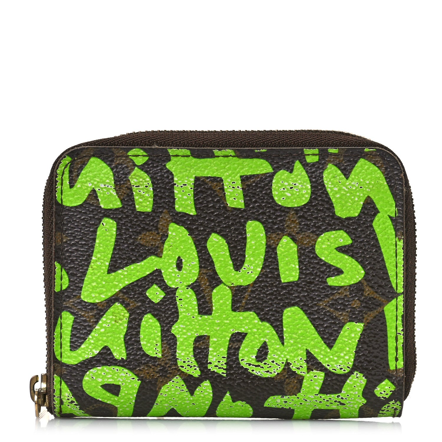 Louis Vuitton Monogram Graffiti Zippy Coin Purse Wallet Green 1 of 10