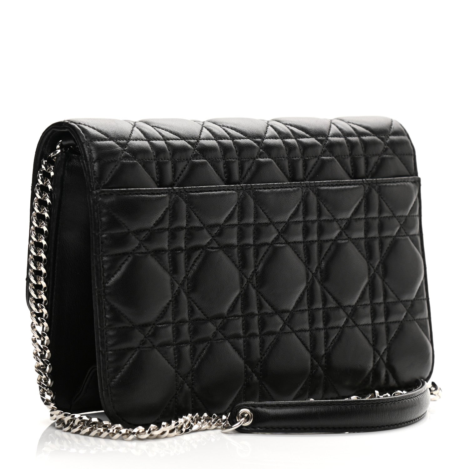 Christian Dior Lambskin Cannage Miss Dior Promenade Pouch Black 3 of 13