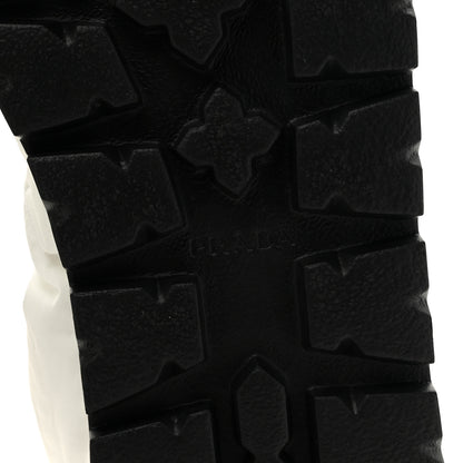 Prada Re-Nylon Piuma Triangle Logo Padded Drawcord 20mm Snow Boots 40 White 7 of 10
