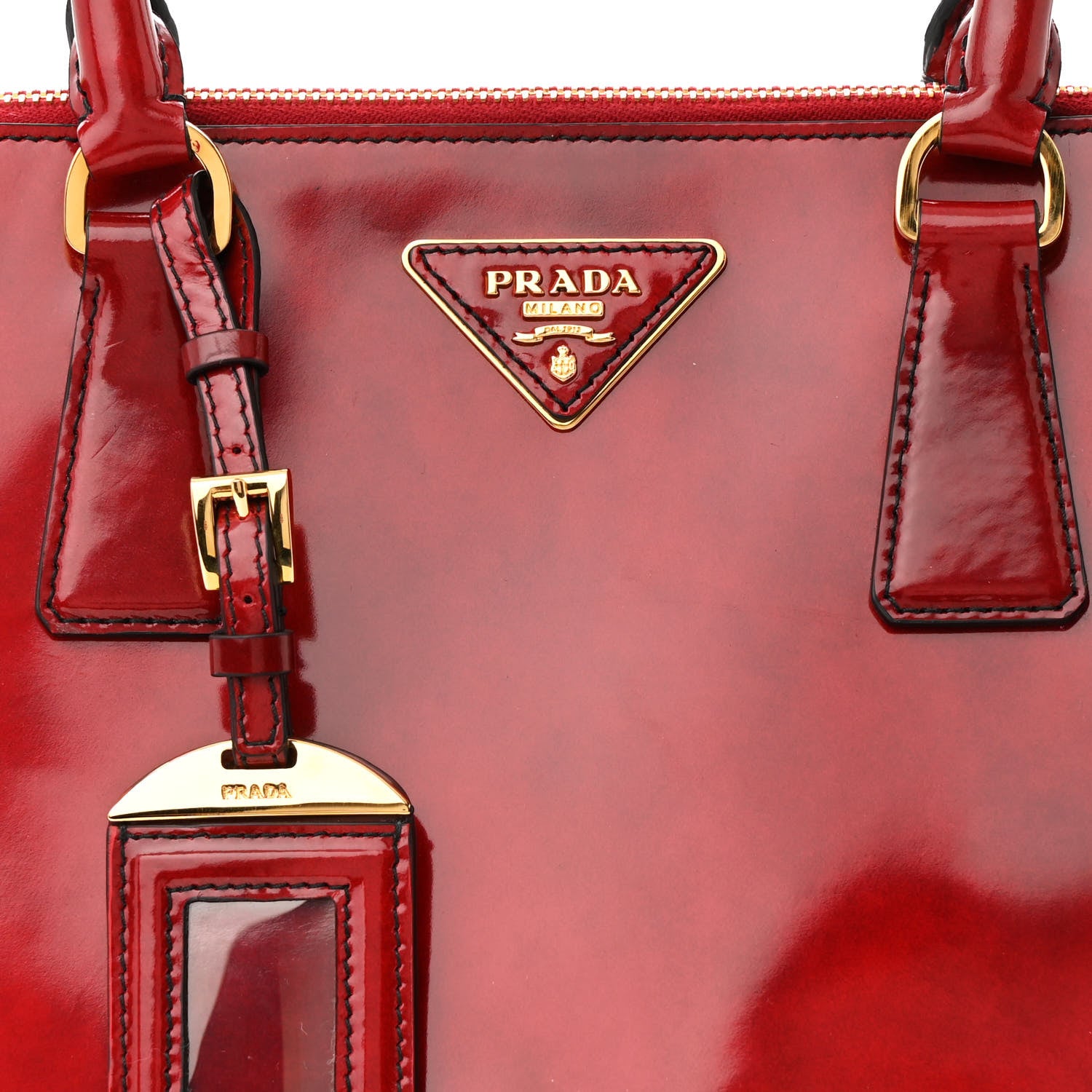 Prada Spazzolato Medium Promenade Tote Scarlatto Fume 9 of 16