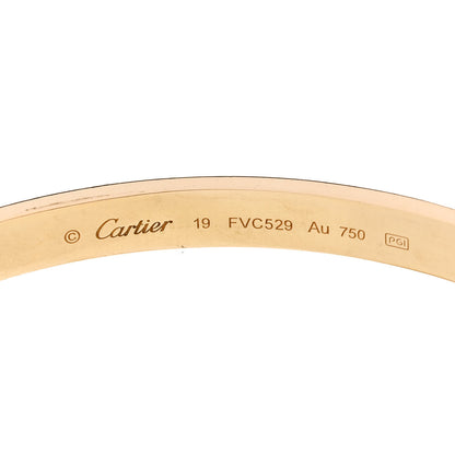 Cartier 18K Yellow Gold LOVE Bracelet 19 6 of 9
