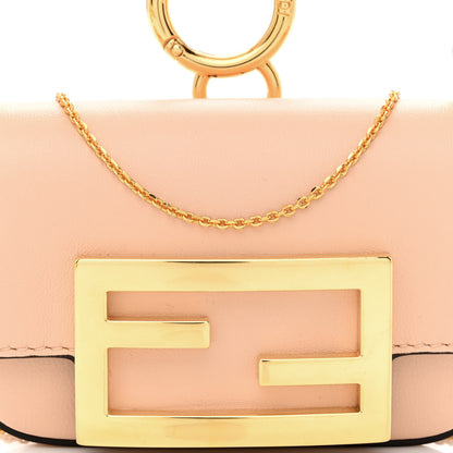 Fendi Shiny Nappa Braided Nano Baguette Maxi Handle Charm Light Rose 8 of 10
