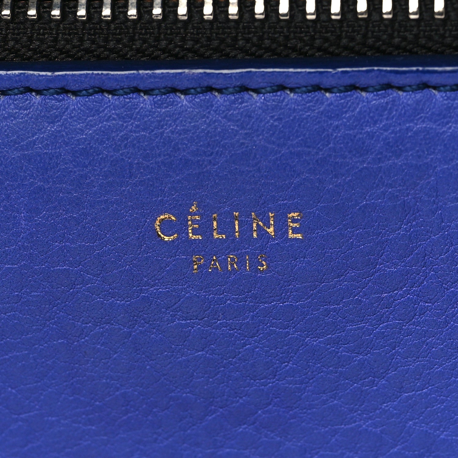 Celine Smooth Calfskin Medium Tri-Color Edge Shoulder Bag Indigo 6 of 9