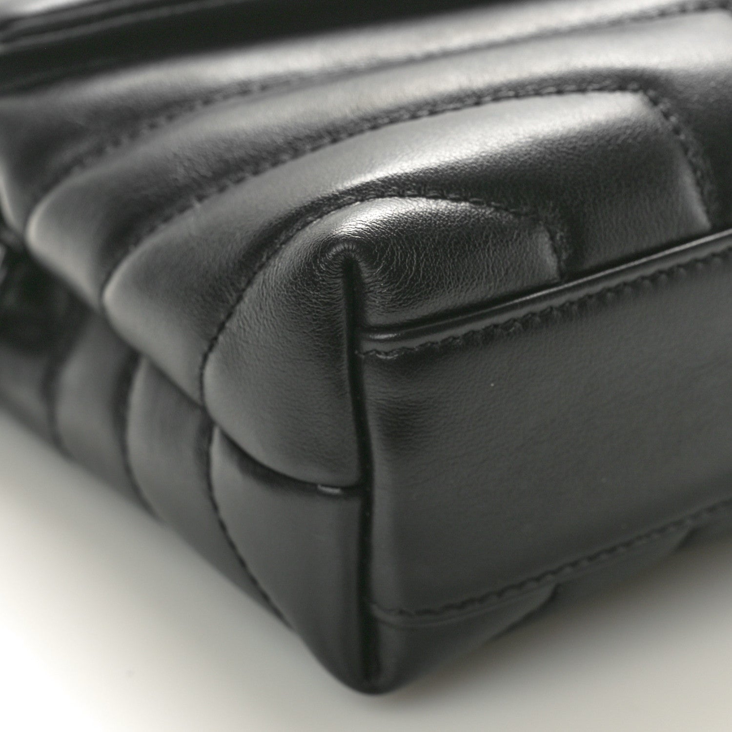 Saint Laurent Calfskin Y Quilted Monogram Monochrome Toy Loulou Crossbody Bag Black 9 of 10
