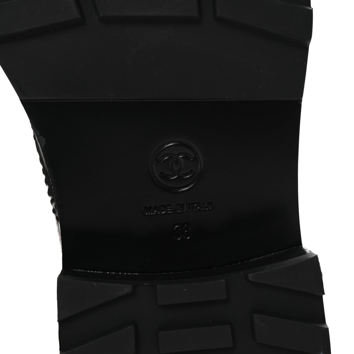 Shiny Calfskin Velvet Pearl Combat Short Boots 38 Black