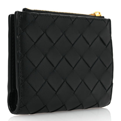 Bottega Veneta Nappa Intrecciato Medium Bi-Fold Zip Wallet Black 3 of 10