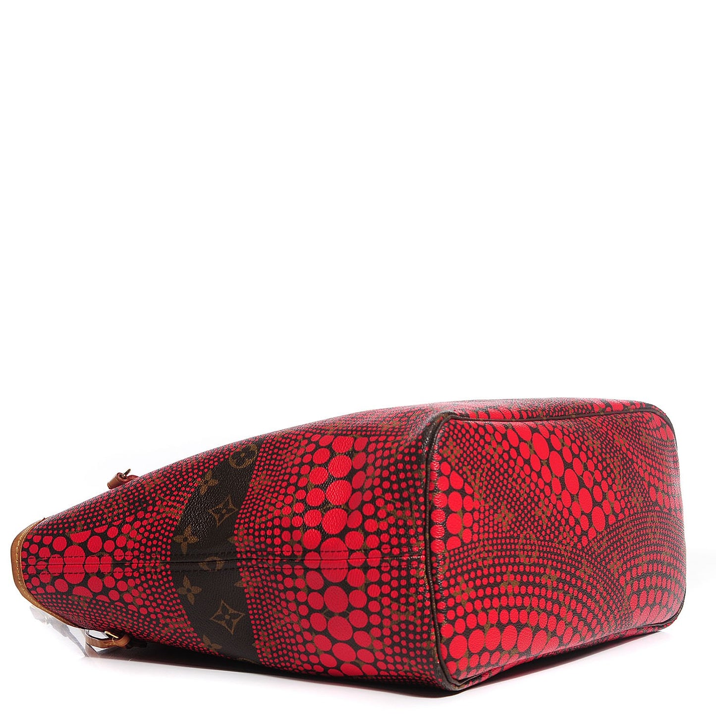 Monogram Kusama Waves Neverfull MM Red