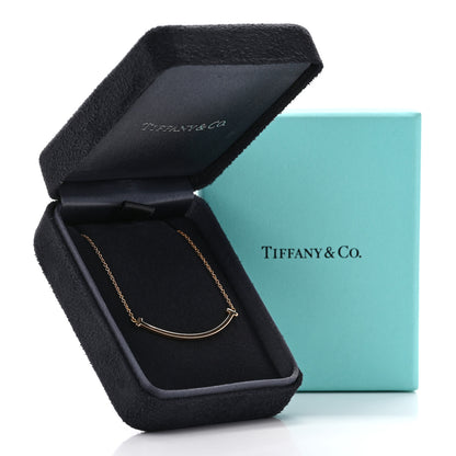 Tiffany 18K Rose Gold Small T Smile Pendant Necklace 6 of 6