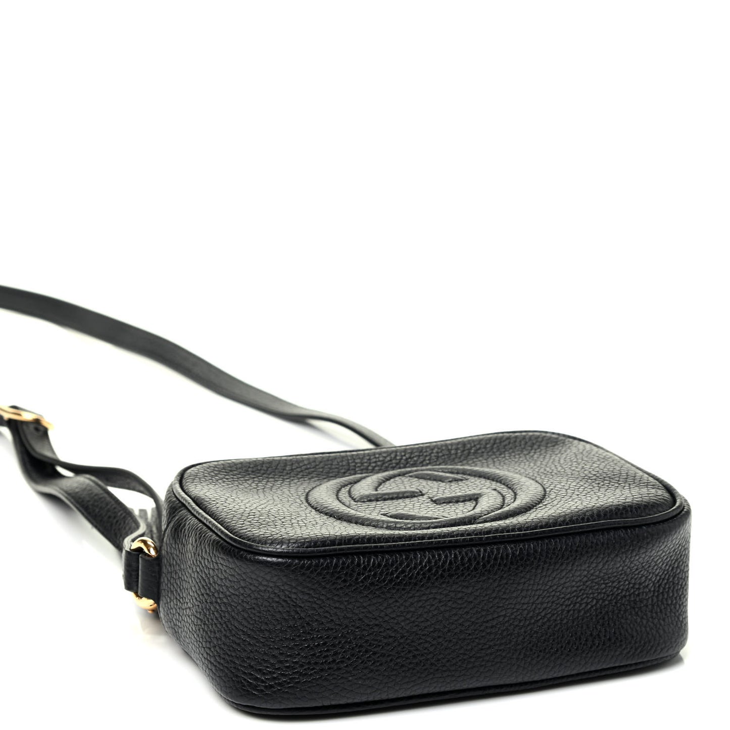 Pebbled Calfskin Mini Soho Disco Bag Black