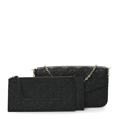 Louis Vuitton Empreinte Pochette Felicie Chain Wallet Black 3 of 10