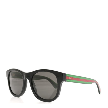 Gucci Acetate Web Sunglasses GG 0003S Black Green 1 of 7
