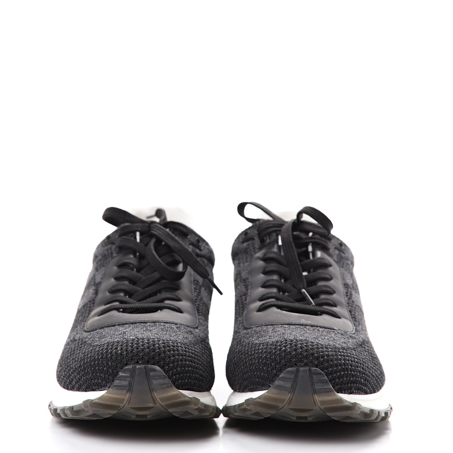 Calfskin Damier Run Away Sneakers 8.5 Graphite