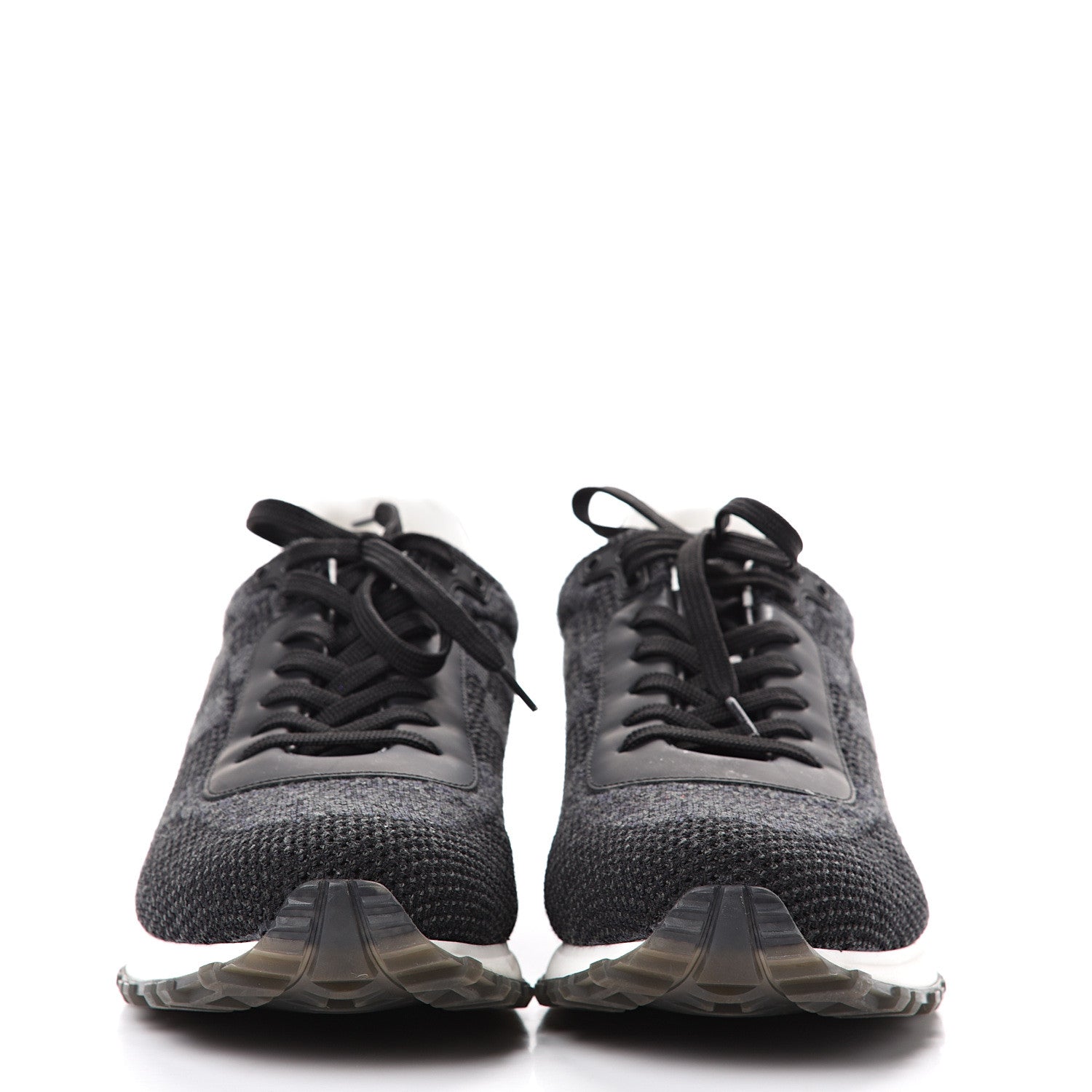 Louis Vuitton Calfskin Damier Run Away Sneakers 8.5 Graphite 2 of 7