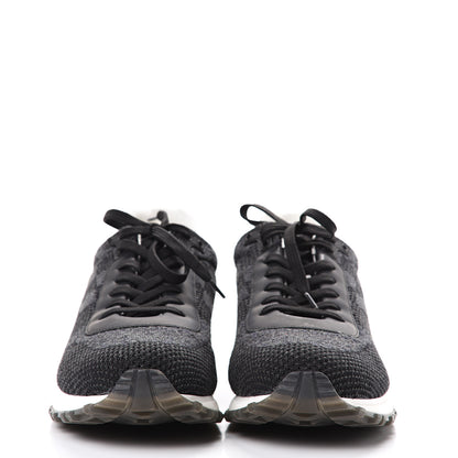 Louis Vuitton Calfskin Damier Run Away Sneakers 8.5 Graphite 2 of 7