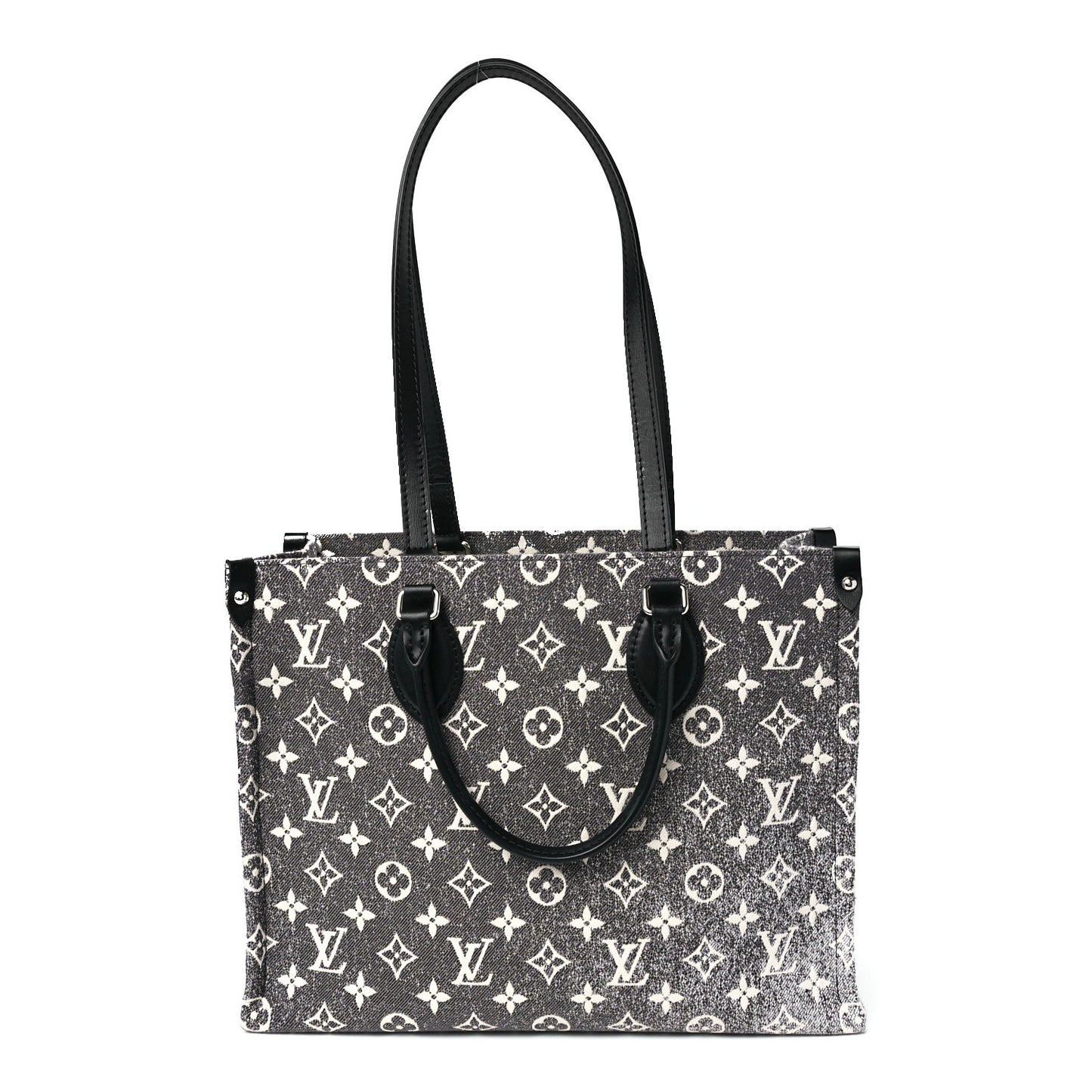 Monogram Jacquard Denim Onthego MM Black