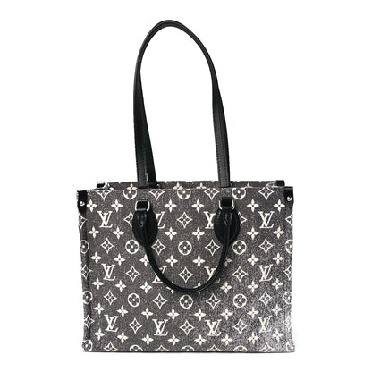 Louis Vuitton Monogram Jacquard Denim Onthego MM Black 1 of 11
