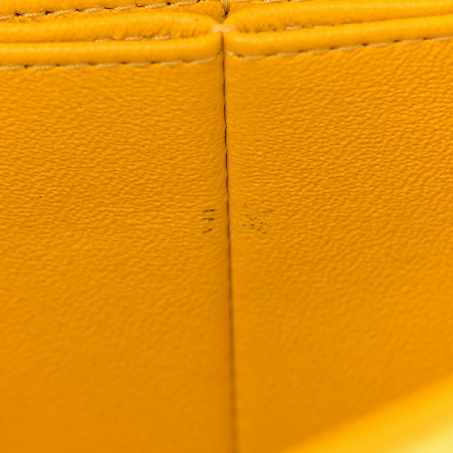 Velvet Quilted Medium Double Flap Yellow