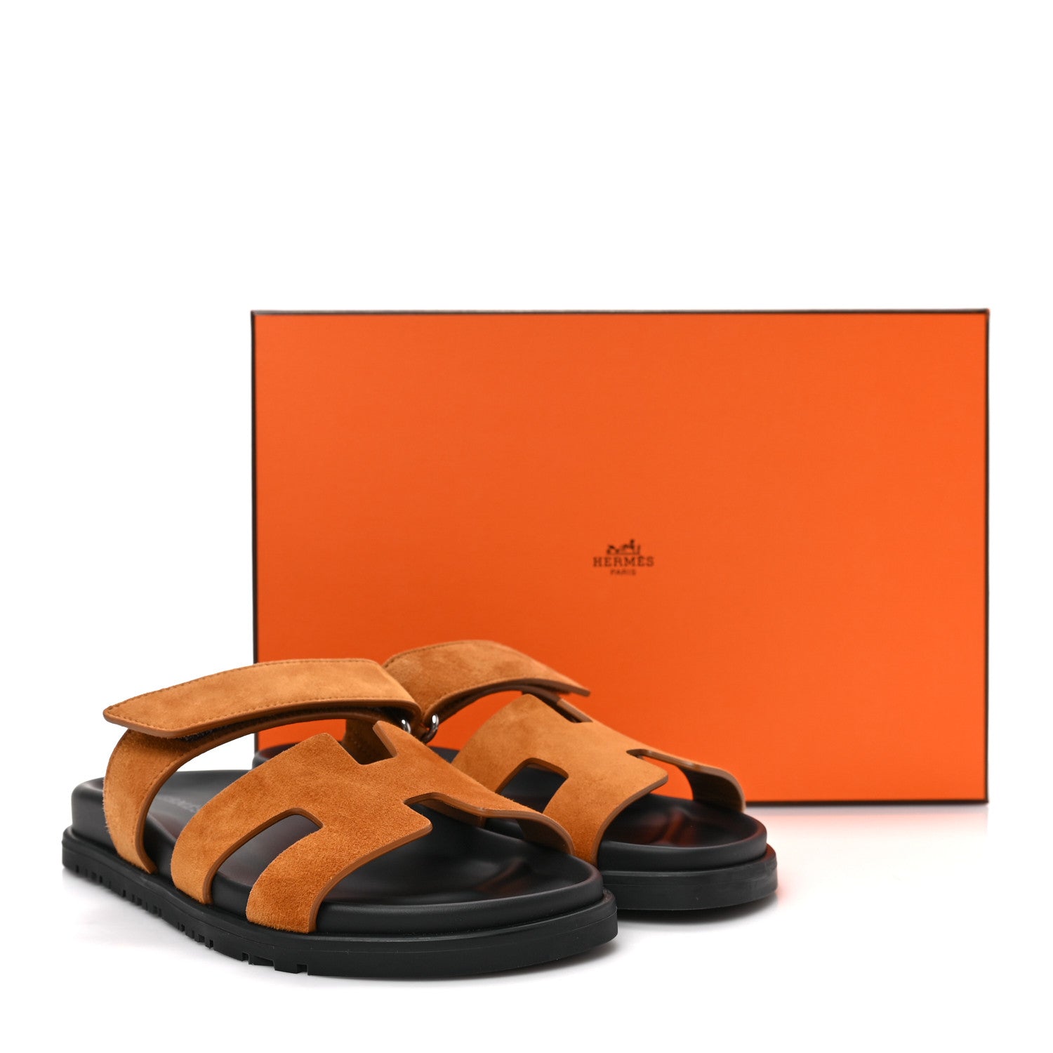 Hermes Suede Goatskin Womens Chypre Sandals 35 Naturel 8 of 8
