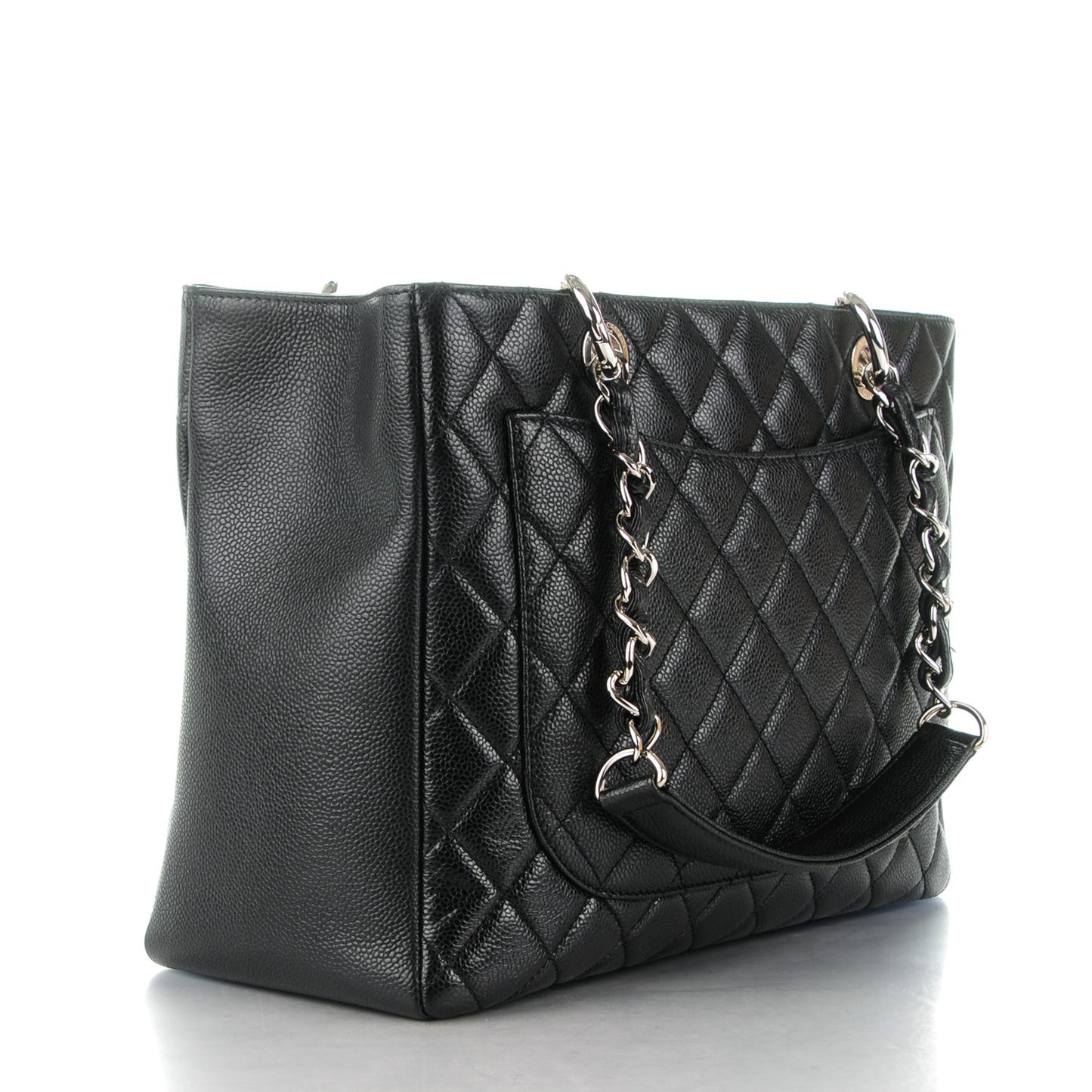 Caviar Quilted Grand Shopping Tote GST Black