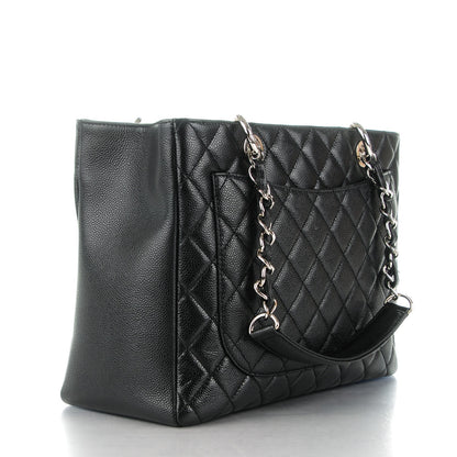Chanel Caviar Quilted Grand Shopping Tote GST Black 3 of 7